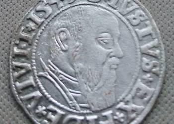 PRUSY-GROSZ PRUSKI 1543 r SREBRO (ALBERT HOHENZOLERN)