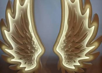 Skrzydła anioła z oświetleniem led. dekoracja sal  komunia chrzest urodziny