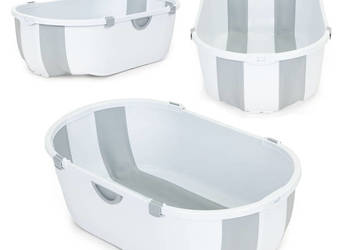 Wanienka dla dzieci wanna turystyczna składana odpływ szara ECOTOYS