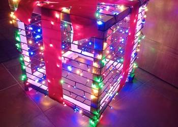 Dekoracja świąteczna 500 LED Czerwona Kokarda Prezent