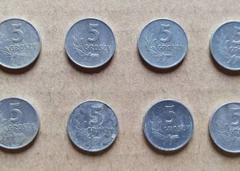 5 gr x 8 sztuk aluminium PRL 70-72 OBIEGÓWKI PRL