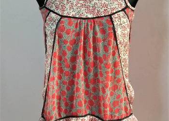 Bluzka tunika mgiełka w wiśnie pin up boho retro vintage art