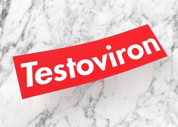 Naklejka TESTOVIRON 15 x 4,5 cm testo rolex polaki