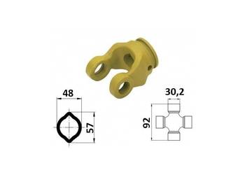 Widłak profilowy na rurę owalną 48x57,5 02025