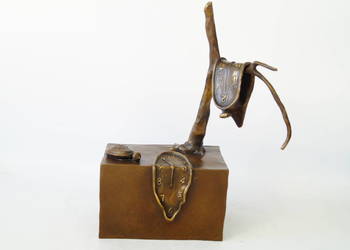 Figura z brązu rzeźba wg Salvador Dali zegar