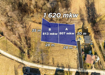 Działki budowlane Siepraw po 8 ar - z dala od S7