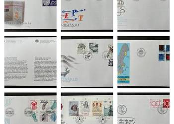Znaczki Szwecja - rocznik FDC 1984 13 kopert