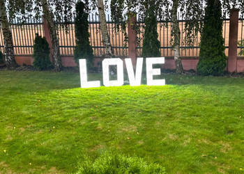 Napis led love 75cm wys 200cm dł wynajem