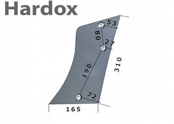 Pierś HARDOX 20535/L części do pługa NIEMEYER