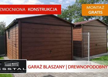 Garaż Blaszany -Orzech| Blaszak |Garaże | Wiaty | Kojce | - ESSTAL-