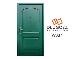 Drzwi DŁUGOSZ zewnętrzne RAL6005 zieleń mchu lewe czyste powietrze GOTOWE