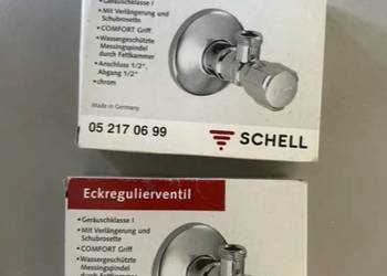 Zawór kątowy zaworki schell 1/2 1/2 2 sztuki