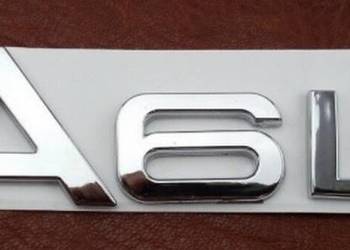 NOWY emblemat A6L znaczek klejany logo srebrny chrom