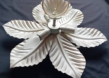 Francuska lampa sufitowa Mid Century Modern - liście palmowe. Lata 70-e XXw