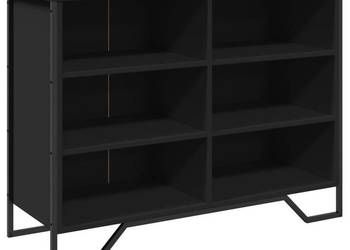 Szafka czarna 101x355x745 cm materiał drewnopochodny WM-848554
