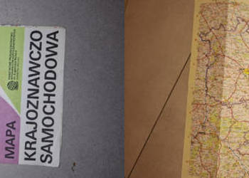 Mapa kraj-samochodowa PRL 1989 – niski nakład, stan kolekcjonerski