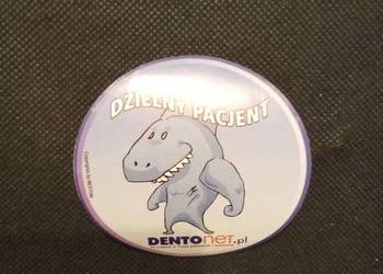 Dzielny pacjent rekin naklejka. Vintage