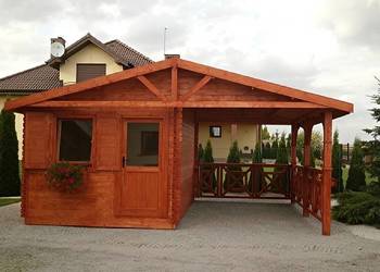 DOMEK WIOLA Letniskowy 4,5x6m BAL 44mm TARAS / WIATA PROJEKT NA WYMIAR