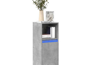 Szafka z LED szarość betonu 38x34x100 cm WM-852169