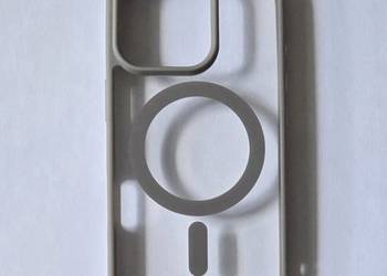 Etui/case przezroczyste z szarymi elementami i z MagSafe na iPhone'a 16 pro