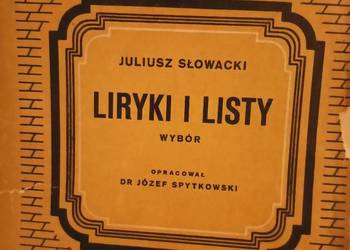 Wybór liryk i listów Słowackiego książki prezenty Warszawa