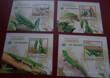 Komory 2009 MNH Fauna Jaszczurki Nakład 2500