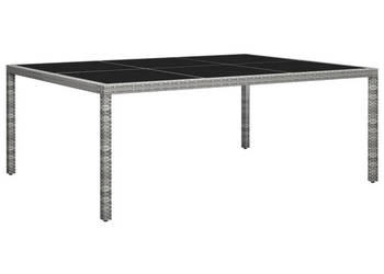 Stół ogrodowy szary 200x150x74 cm polirattan WM-46130