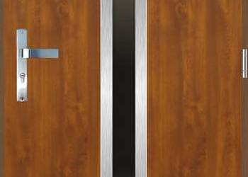 Drzwi wejściowe do domu GI-28 INOX Złoty Dąb 90 Prawe na zewnątrz 68 Ud=1,3