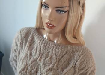 Swetr ręcznie robiony na drutach