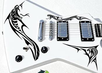 Naklejki na gitarę elektryczną typu EX – winylowe wzory, custom