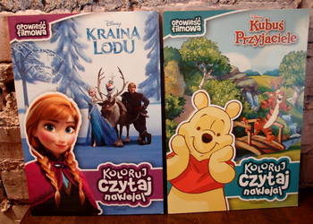 Koloruj Czytaj Naklejaj 4 książki z popularnymi bajkami