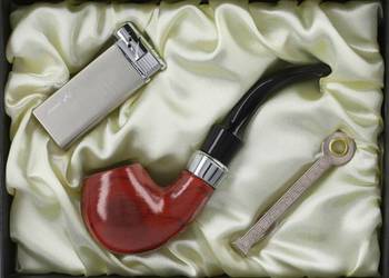 Zestaw Fajka Drewniana z Niezbędnymi Akcesoriami