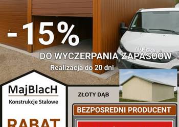 Kolor Złoty Dąb|Garaż Blaszany|TANIE GARAŻE |Montaż Gratis – Maj-Blach