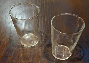 SZKLANKI 2szt  vintage lat 70-te  PRL-u jak nowe pasują do koszyczków Hefra