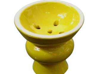 Cybuch do Shishy Hookah Bowl do Sziszy Ceramiczny Duży Żółty
