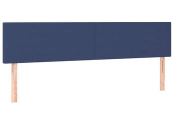 Zagłówek do łóżka z LED niebieski 180x5x78/88 cm tkanina WM-3121352