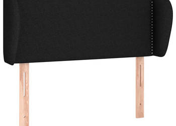 Zagłówek uszak czarny 83x23x78/88 cm tkanina WM-3116980