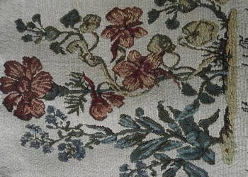 Poduszka gobelinowa gobelin kwiaty 38/38 cm