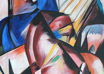 Obraz olejny Dwa konie - Franz Marc