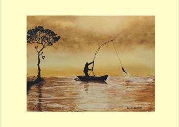 072. Akwarela Akwarelka Obraz pt: Hobby