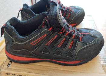 Buty skórzane  czerwone czarne robocze z noskiem ochronne Lahti pro 40