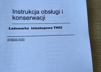 dtr instrukcja obsługi ładowarka caterpillar TH62 i inne