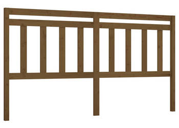 Wezgłowie łóżka miodowy brąz 206x4x100 cm lite drewno sosnowe WM-814117