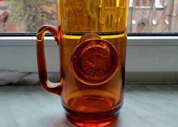 Duży Kufel szklany z pieczęcią prl Duży Kufel szklany z pieczęcią prl