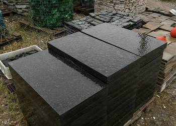 CZARNE PŁYTY CHODNIKOWE 40x40 gr 5 cm Granitowe Bazaltowe Labradoryt Granit