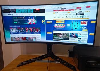 Monitor LENOVO Legion R34w-30 aż 34 cale,  na gwarancji do 07.2027