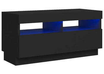 Szafka pod TV z oświetleniem LED czarna 80x35x40 cm WM-804446