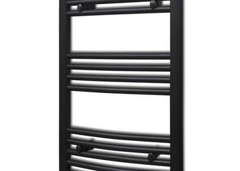 Grzejnik łazienkowy wygięty 500 x 764 mm czarny WM-141913