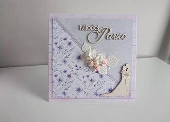 Kartka na Ślub ręcznie robiona handmade