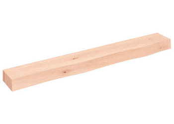 Półka 80x10x6 cm surowe lite drewno dębowe WM-363538